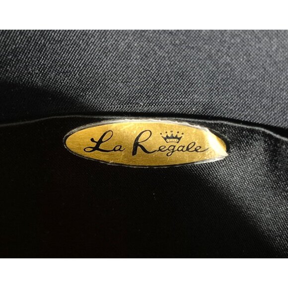 La Regale Vintage Evening Bag Black Rhinestone Beaded Clutch Purse Prom Formal - Picture 11 of 12